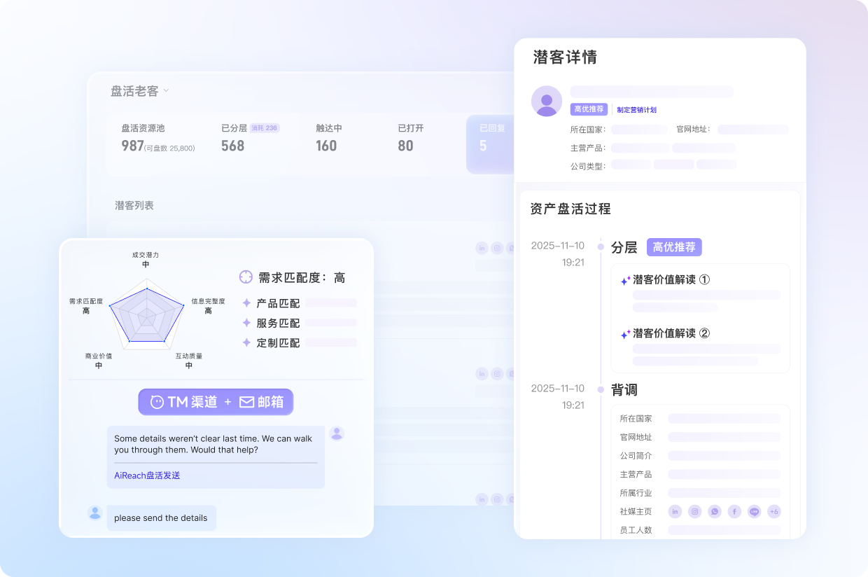 AiReach 自定义老客盘活